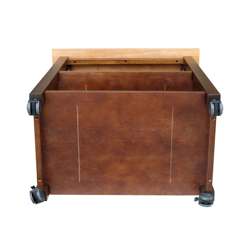 Porch & Den Estelle Solid Wood Microwave Kitchen Cart