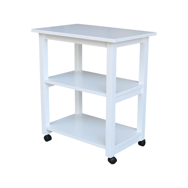 Porch & Den Estelle Solid Wood Microwave Kitchen Cart