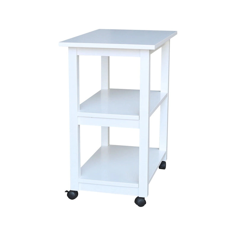 Porch & Den Estelle Solid Wood Microwave Kitchen Cart