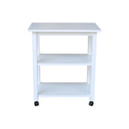 Porch & Den Estelle Solid Wood Microwave Kitchen Cart