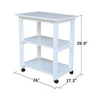 Porch & Den Estelle Solid Wood Microwave Kitchen Cart