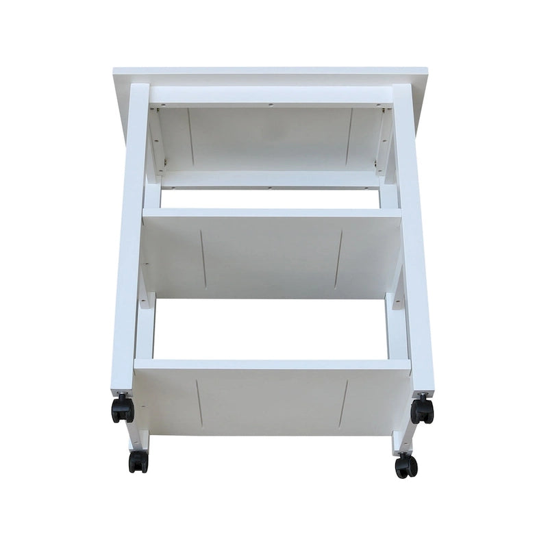 Porch & Den Estelle Solid Wood Microwave Kitchen Cart