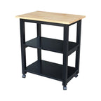 Porch & Den Estelle Solid Wood Microwave Kitchen Cart