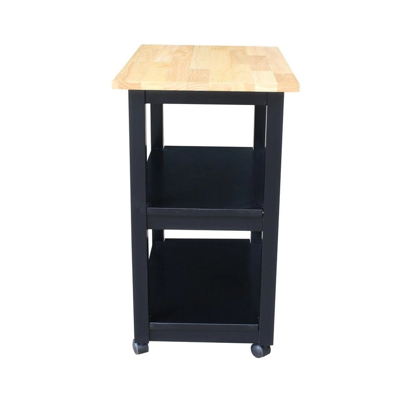 Porch & Den Estelle Solid Wood Microwave Kitchen Cart