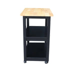 Porch & Den Estelle Solid Wood Microwave Kitchen Cart