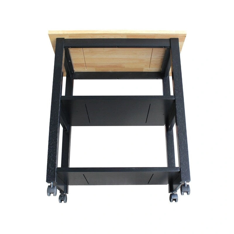 Porch & Den Estelle Solid Wood Microwave Kitchen Cart