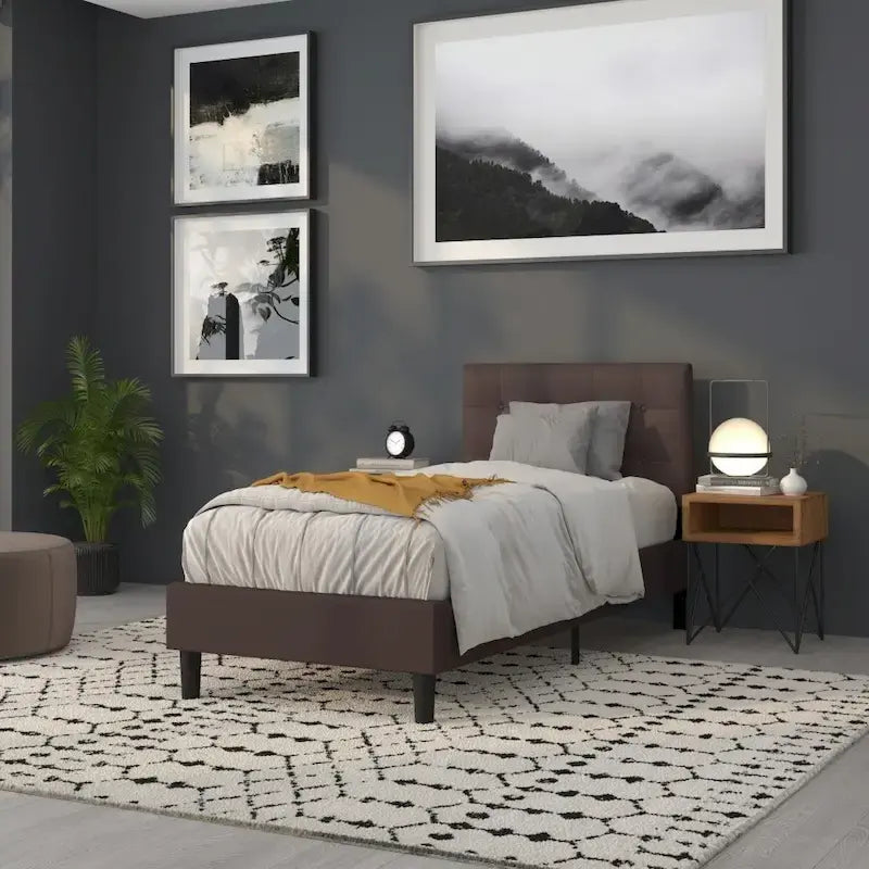 Button Tufted Upholstered Headboard