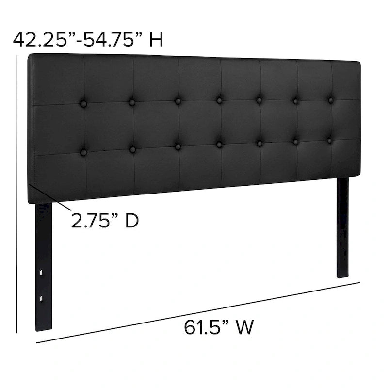 Button Tufted Upholstered Headboard