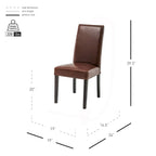 Hartford Leather Dining Chair,Set of 2