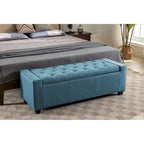 Iara Fabric Upholstered Flip Top Storage Ottoman Bench