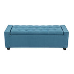 Iara Fabric Upholstered Flip Top Storage Ottoman Bench