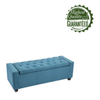 Iara Fabric Upholstered Flip Top Storage Ottoman Bench