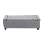 Iara Fabric Upholstered Flip Top Storage Ottoman Bench