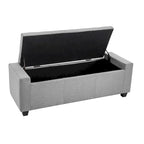 Iara Fabric Upholstered Flip Top Storage Ottoman Bench