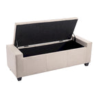 Iara Fabric Upholstered Flip Top Storage Ottoman Bench