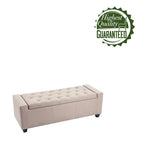 Iara Fabric Upholstered Flip Top Storage Ottoman Bench