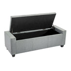 Iara Fabric Upholstered Flip Top Storage Ottoman Bench