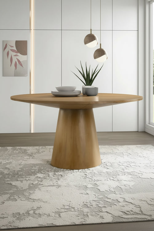 59 Contemporary Round Dining Table - N/A
