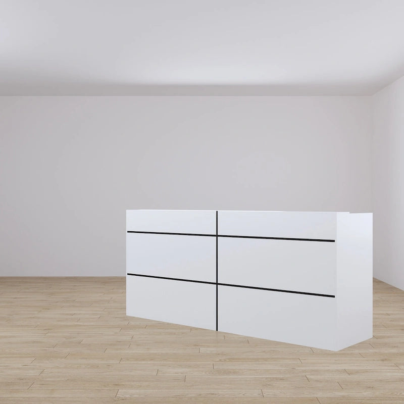Reception Desk,Transaction Counter Top, Laminate Desktop, Front Table