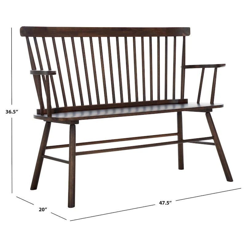SAFAVIEH Gracija Spindleback Settee - 48 x 22.4 x 36 - 48W x 22D x 36H