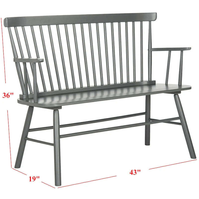 SAFAVIEH Gracija Spindleback Settee - 48 x 22.4 x 36 - 48W x 22D x 36H