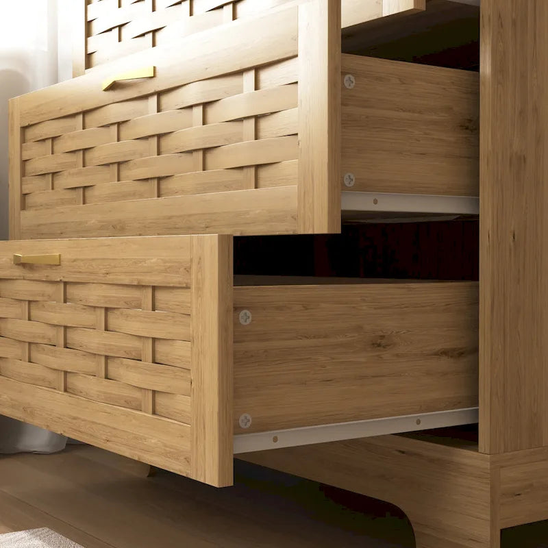 Wooden Farmhouse 4-Drawer Dresser for Bedroom