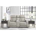  Boyington Gray Power Reclining Loveseat with Console - 75W x 40D x 44H