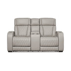 Boyington Gray Power Reclining Loveseat with Console - 75W x 40D x 44H