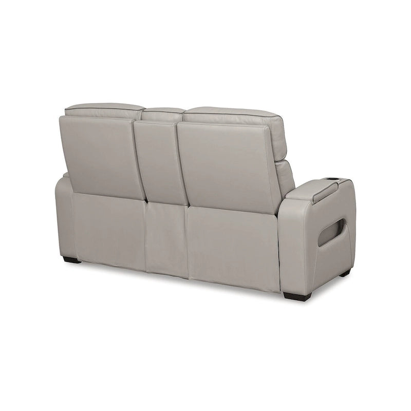 Boyington Gray Power Reclining Loveseat with Console - 75W x 40D x 44H