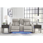 Boyington Gray Power Reclining Loveseat with Console - 75W x 40D x 44H
