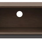 Devlin SOLID HARDWOOD 72 inch Wide Modern Industrial TV Media Stand in Walnut Brown For TVs up to 80 inches