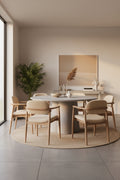 Aurelle Home Modern Concrete Base Terrazzo Dining Table