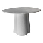 White Round Terrazzo Dining Table, Seats 4