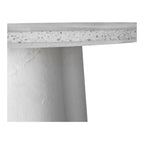 White Round Terrazzo Dining Table, Seats 4