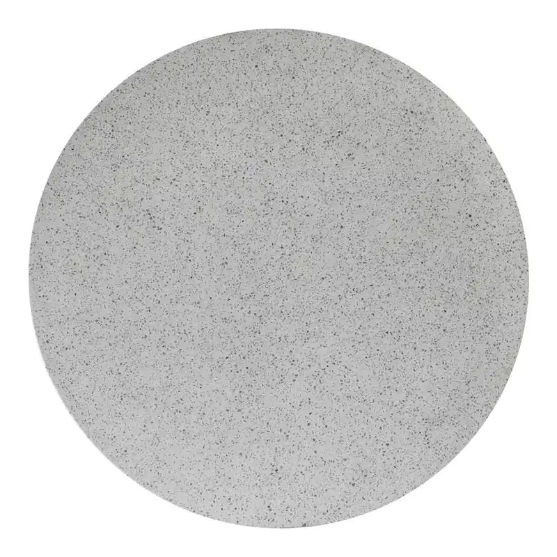 White Round Terrazzo Dining Table, Seats 4