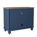 2-Piece Floral Storage Buffet Sideboard Set - 55 & 38 in Width - 55 & 38 in Width