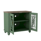 2-Piece Floral Storage Buffet Sideboard Set - 55 & 38 in Width - 55 & 38 in Width