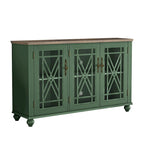 2-Piece Floral Storage Buffet Sideboard Set - 55 & 38 in Width - 55 & 38 in Width