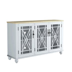 2-Piece Floral Storage Buffet Sideboard Set - 55 & 38 in Width - 55 & 38 in Width