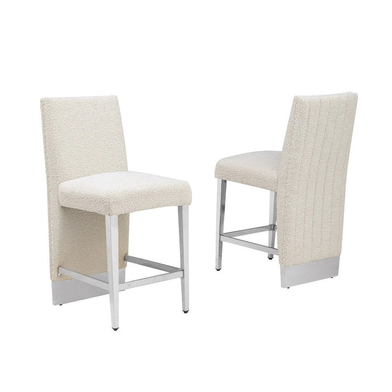 Best Quality Furniture Pleated Chrome Nailhead Trim Chair - N/A