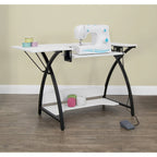 Sew Ready Comet Plus Black Metal Frame MDF Top Craft,Sewing, Office Table