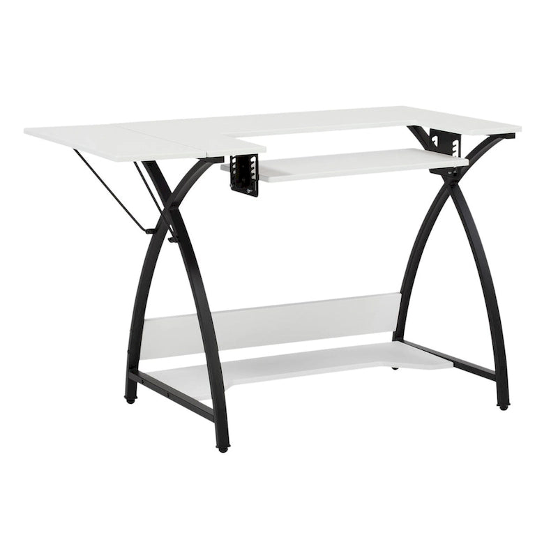 Sew Ready Comet Plus Black Metal Frame MDF Top Craft,Sewing, Office Table