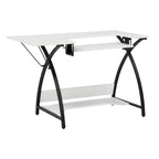 Sew Ready Comet Plus Black Metal Frame MDF Top Craft,Sewing, Office Table