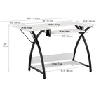 Sew Ready Comet Plus Black Metal Frame MDF Top Craft,Sewing, Office Table