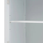 Tall Bathroom Storage Cabinet with Glass Doors