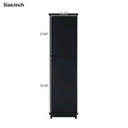 Tall Bathroom Storage Cabinet with Glass Doors