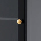 Tall Bathroom Storage Cabinet with Glass Doors